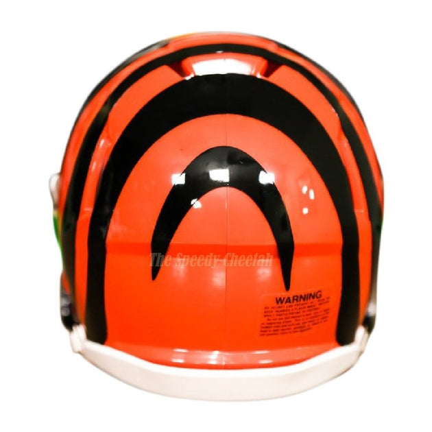 Cincinnati Bengals CUSTOM Matte White Pink Stripes Mini Football Helmet