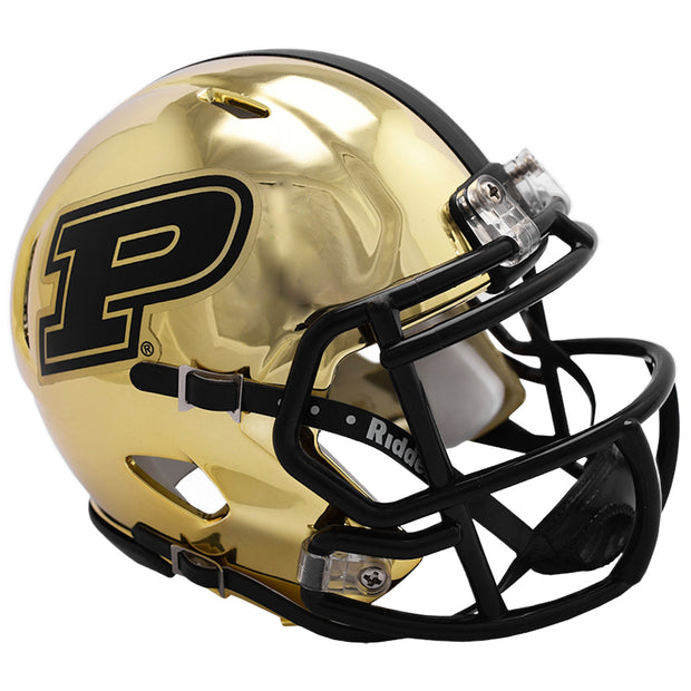 Purdue Boilermakers Riddell Speed Mini Helmet - Chrome