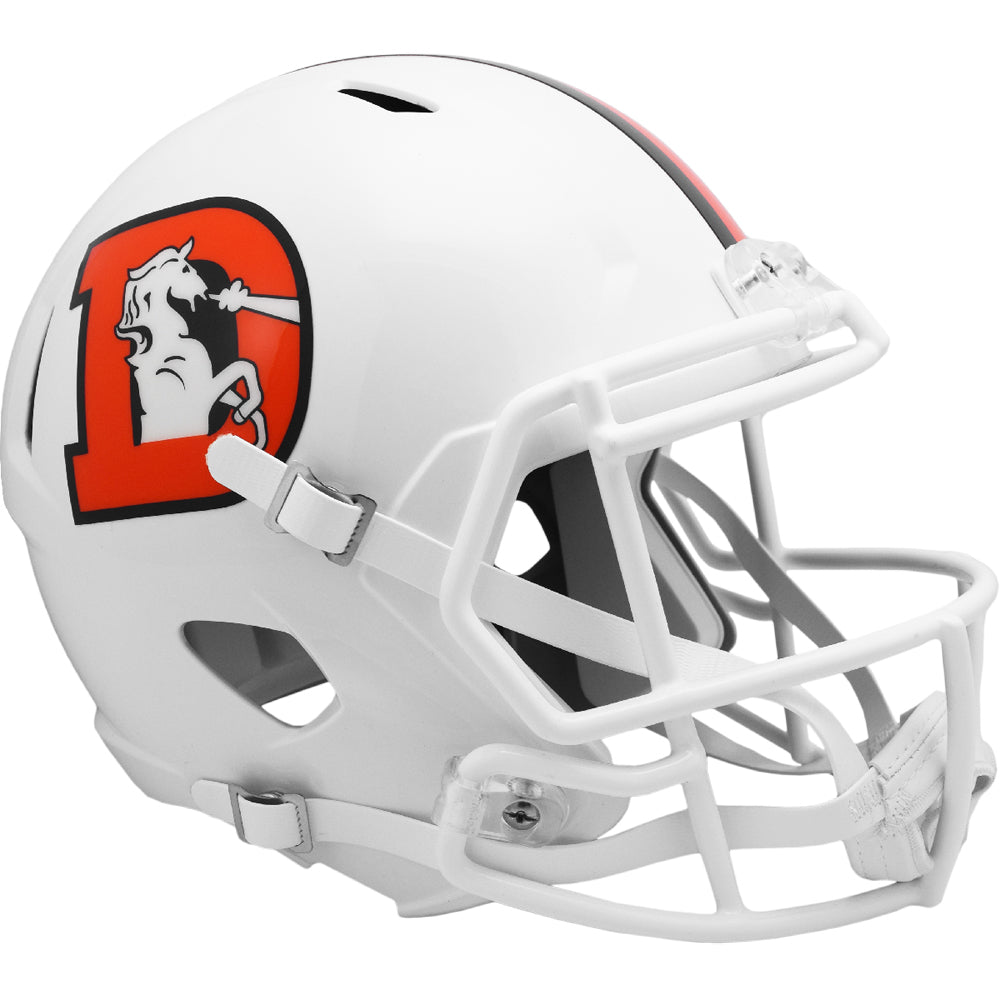 DENVER BRONCOS RIDDELL WHITE LUNAR ECLIPSE MINI FOOTBALL HELMET – Sports  Images & More LLC