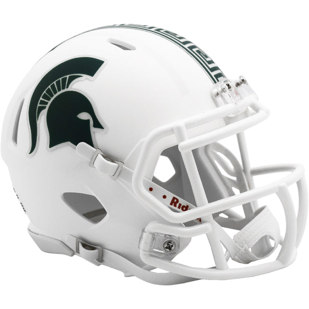 MSU Spartans Riddell Speed Mini Helmet - White