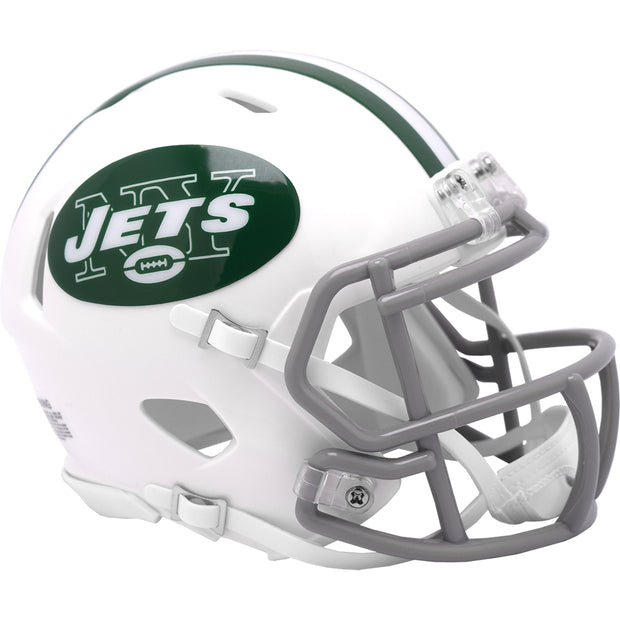 New York Jets Riddell Speed Mini Helmet - White Alternate