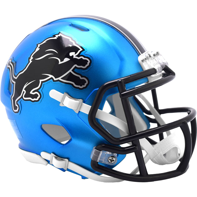 Detroit Lions Riddell Speed Mini Helmet - Blue Alternate 2 – The Speedy ...