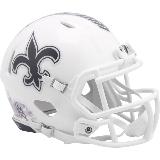 New Orleans Saints Riddell Speed Mini Helmet - Salute To Service 2024