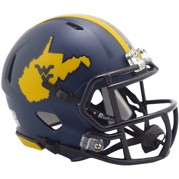 West Virginia Mountaineers Riddell Speed Mini Helmet - 2023 Country Roads