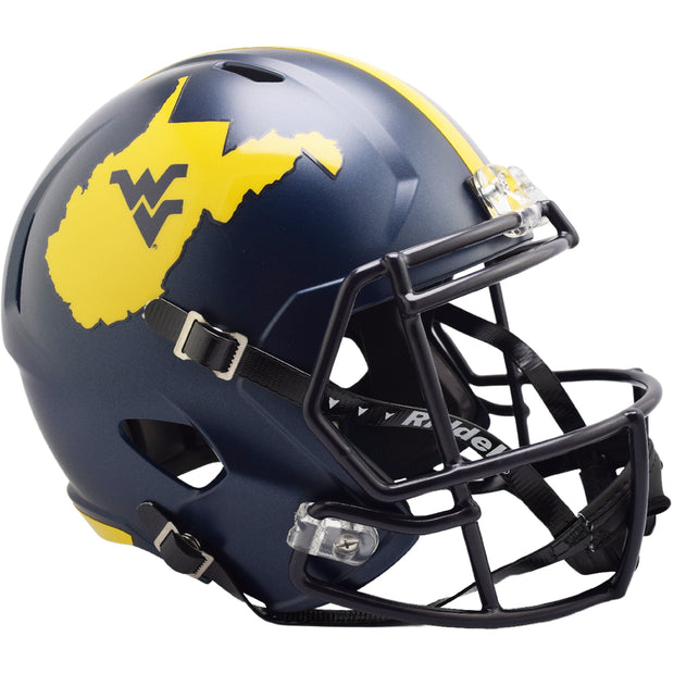 West Virginia Mountaineers Riddell Speed Replica Helmet - Country Roads 2023