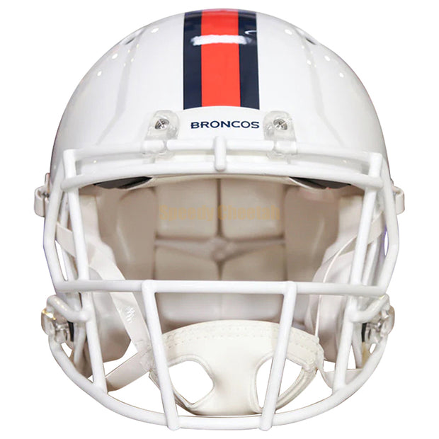 Denver Broncos Riddell Speed Authentic Helmet - White Alternate 1 Front View