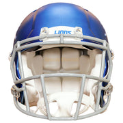 Detroit Lions Riddell Speed Authentic Helmet - Blue Alternate 1 Front View