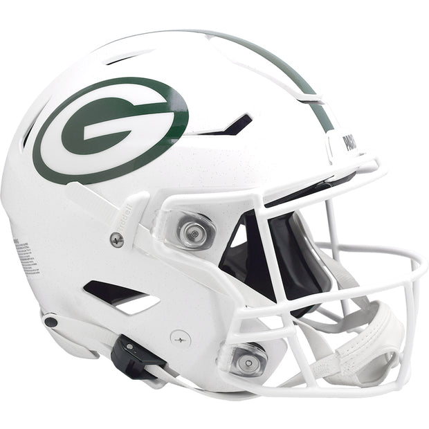 Green Bay Packers Riddell SpeedFlex Authentic Helmet - White Alternate