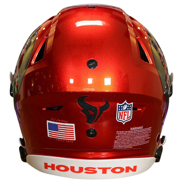 Houston Texans Riddell SpeedFlex Authentic Helmet - Red Chrome Alternate