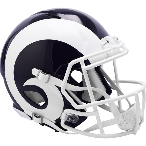 LA Rams Riddell Speed Authentic Helmet - Throwback White Horn