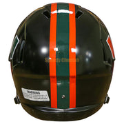 Miami Hurricanes Riddell Speed Replica Helmet - 2024 Glossy Black