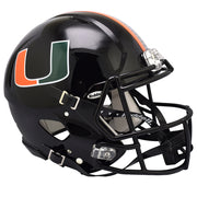 Miami Hurricanes Riddell Speed Authentic Helmet - 2024 Glossy Black