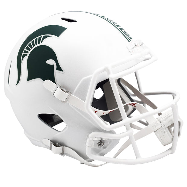 MSU Spartans Riddell Speed Replica Helmet - White