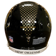 New Orleans Saints Riddell Speed Authentic Helmet - Black Alternate Back View