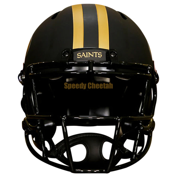 New Orleans Saints Riddell Speed Authentic Helmet - Eclipse Front View