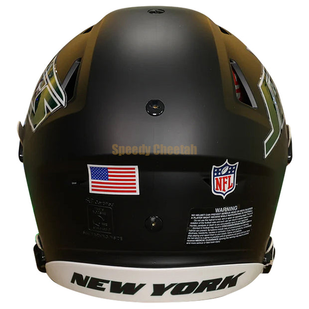 NY Jets Riddell SpeedFlex Authentic Helmet - Black Alternate