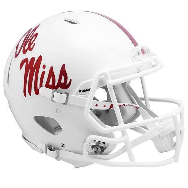 Ole Miss Rebels Riddell Speed Authentic Helmet - White