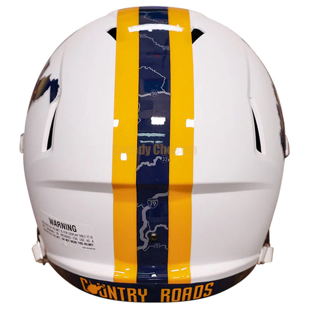 West Virginia Mountaineers Riddell Speed Replica Helmet - Country Roads 2022