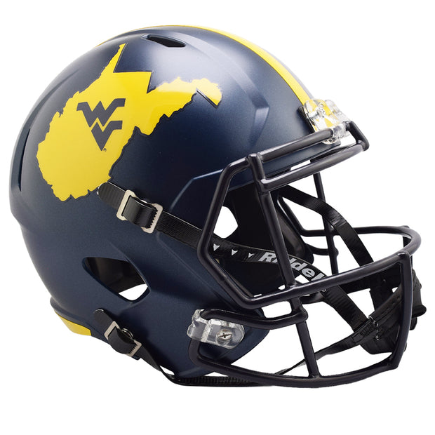 West Virginia Mountaineers Riddell Speed Replica Helmet - Country Roads 2023