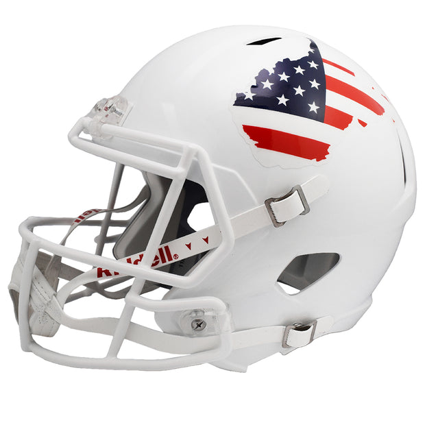 West Virginia Mountaineers Riddell Speed Replica Helmet - Stars & Stripes